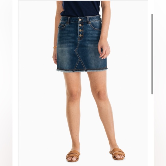 SOUTHERN TIDE DENIM SKIRT GABRIELA DENIM SKIRT MEDIUM INDIGO 27W TRENDING - Picture 5 of 16